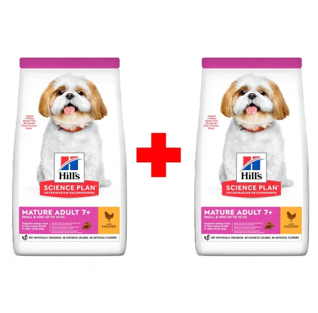 Сухий корм Hill's Science  Plan Mature Adult Small & Mini для собак, з куркою, 300 + 300 г