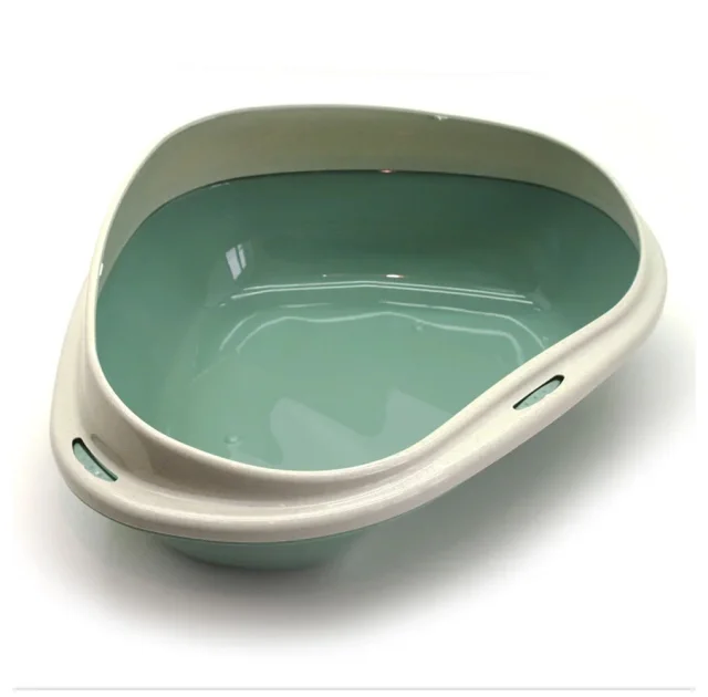 Туалет кутовий з бортиком Georplast Shuttle Corner для котів, 58×48×20.5 см, зелений