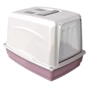 Закрытый туалет Georplast Vicky для кошек, с фильтром, 54×39×39 см, розовый