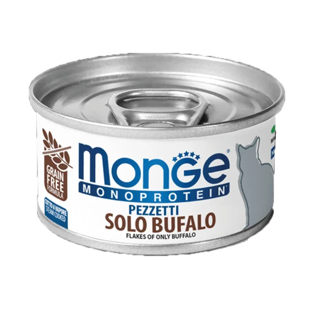 Консервы Cat Monoprotein для кошек, хлопья из мяса буйвола, 80 г