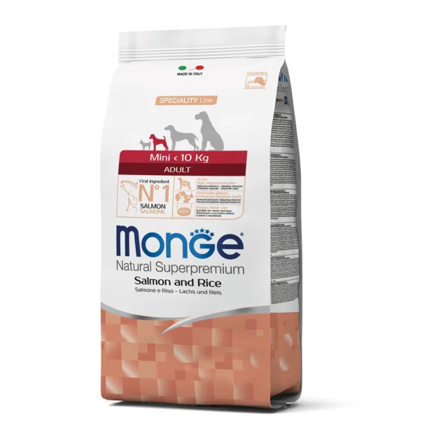 Сухой корм Monge Dog Mini Adult, для собак малых пород, лосось и рис, 800 г