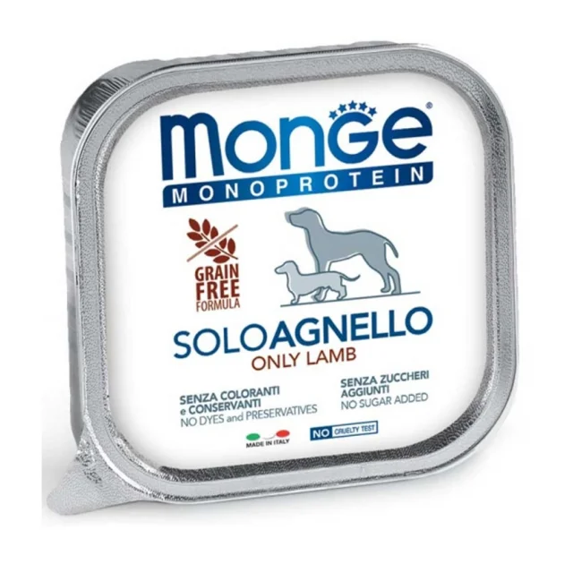 Консервы Monge Dog Solo для собак, с ягненком, 150 г
