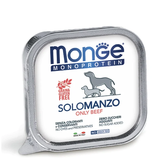 Консервы Monge Dog Solo для собак, с говядиной, 150 г