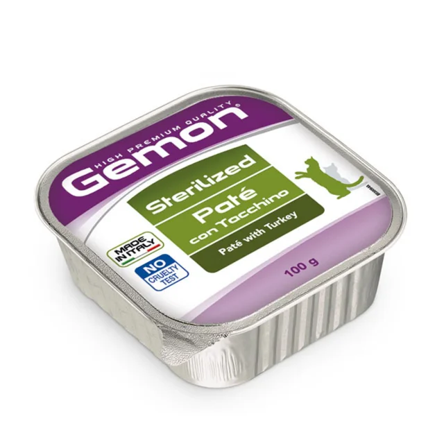 Консервы Gemon Cat Wet Sterilised для стерилизованных кошек, с индейкой, 100 г