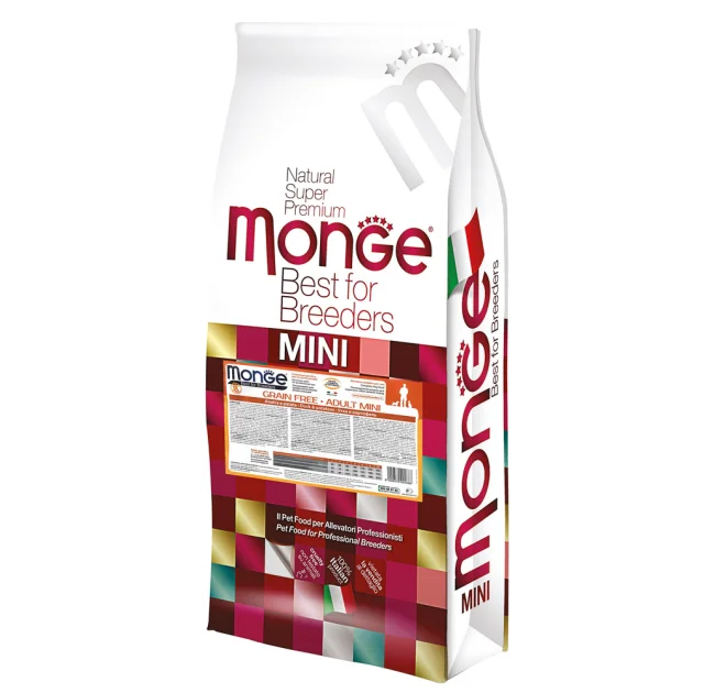 Сухой беззерновой корм Monge Dog Be Wild Gr. Free Mini для собак малых пород, с уткой, 17.5 кг
