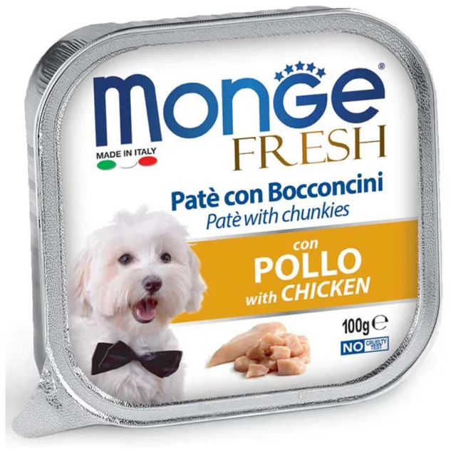 Консервы Monge Dog Fresh для собак, паштет, со свежей курицей, 100 г