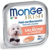 Консервы Monge Dog Fresh для собак, паштет, со свежим лососем, 100 г