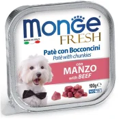 Консервы Monge Dog Fresh для собак, паштет, со свежей говядиной, 100 г