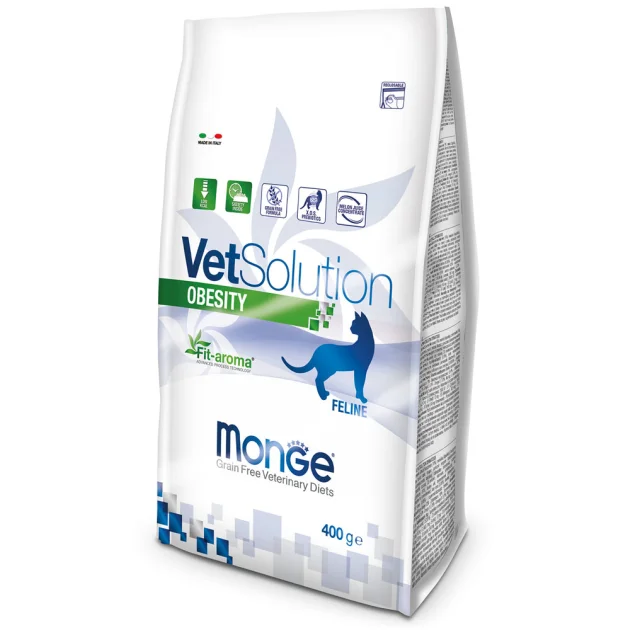 Сухой корм Monge VetSolution Obesity feline для кошек с лишним весом, 400 г