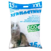 Силикагелевый наполнитель Пушистики для кошачьего туалета, 15 л