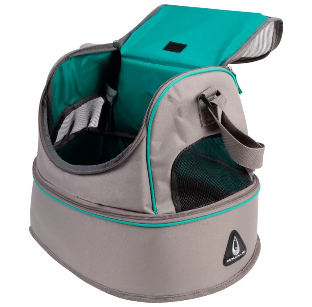 Сумка-переноска Collar для кошек и собак мелких пород, полиэстер, серая, 44×32×32 см