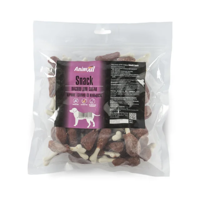 Лакомство AnimAll Snack утиное эскимо с кальцием, для собак, 500 г