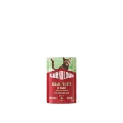 Вологий корм Carnilove Quail для стерилізованих котів, з перепілкою і кульбабою, шматочки в желе, пауч, 85 г