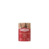 Вологий корм Carnilove Wild Boar для дорослих котів, з кабаном і ромашкою, шматочки в соусі, пауч, 85 г