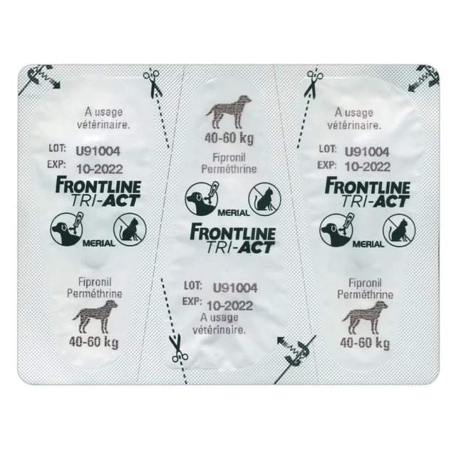 Капли Boehringer Ingelheim Frontline TRI-ACT от блох и клещей для собак, XL, 40-60 кг, цена за 1 пипетку