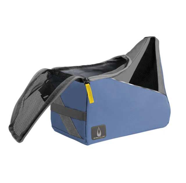 Сумка-переноска Collar для собак і котів вагою до 4 кг, нейлон, сіра, 33×15×32 см