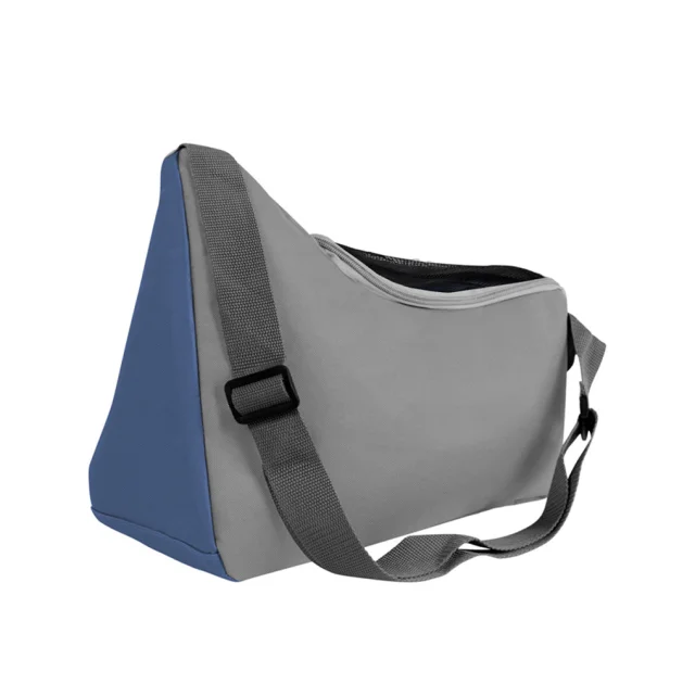 Сумка-переноска Collar для собак і котів вагою до 4 кг, нейлон, сіра, 33×15×32 см