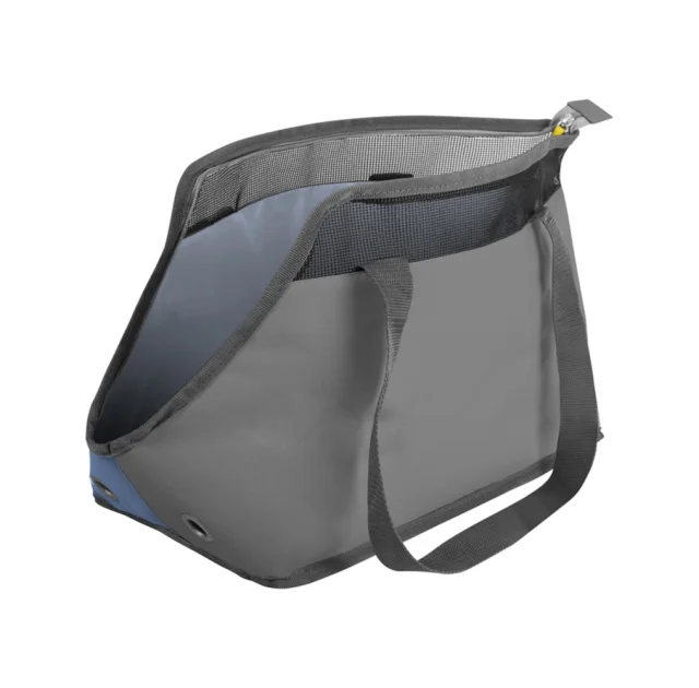 Сумка-переноска Collar для собак и кошек весом до 6 кг, нейлон, серая, 41×21×27 см