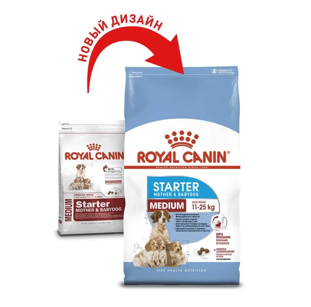 Сухий корм Royal Canin Medium Starter для годуючих собак середніх порід, 12 кг
