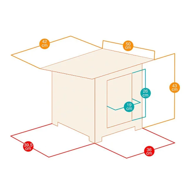 Дерев'яна будка Ferplast Baita 40 невелика для дрібних собак і кроликів, 42x50x43 см