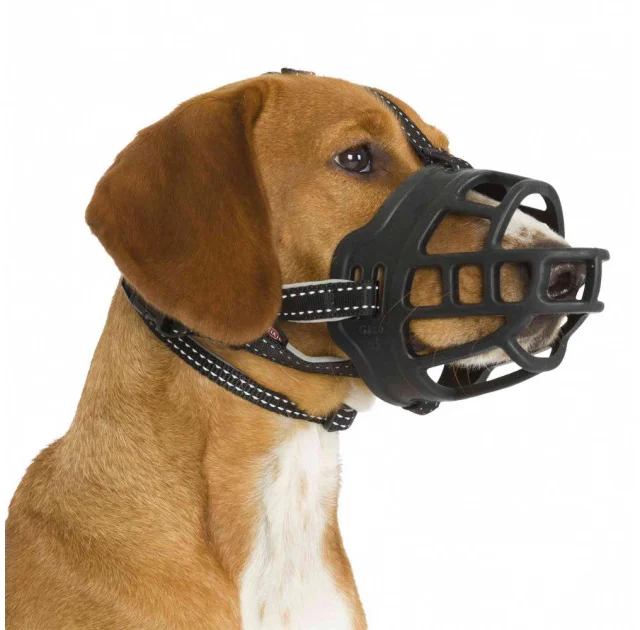 Намордник Trixie Flex M для собак, силикон, черный, 19×25 см