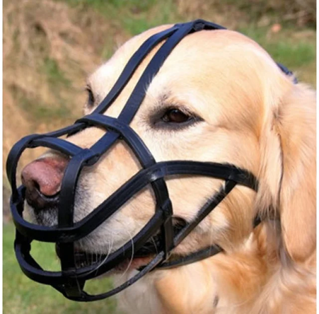 Намордник Trixie для собак, шкіряний, чорний, 24 см