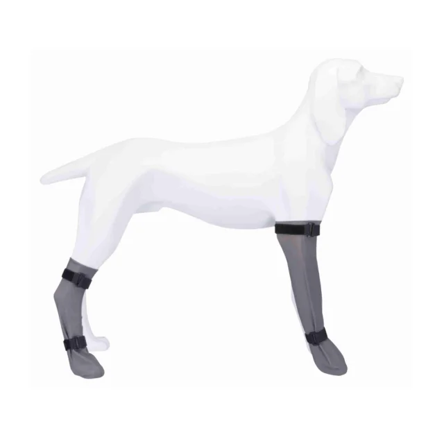Захисні гольфи Trixie для собак, розмір M, силікон, сірий, 8×35 см, 1 шт