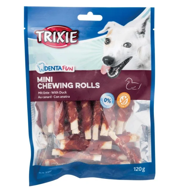 Жевательная палочка Trixie Denta Fun для собак, утка 6 см, 120 г