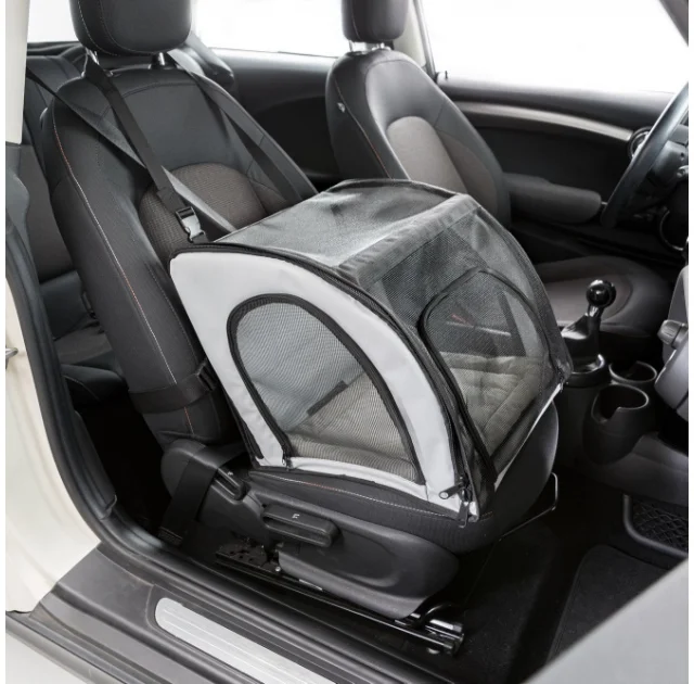 Сумка для автоперевозок Trixie, для собак, серо-чёрный, 44×37×40 см