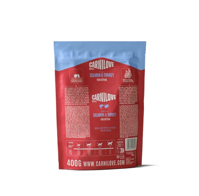 Сухой корм Carnilove Cat Kitten, для котят, с индейкой и лососем, 0.4 кг