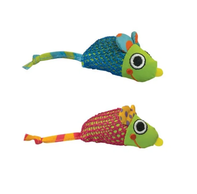 Игрушка для кошек Petstages Мышки с кошачьей мятой, разноцветные, 7 см