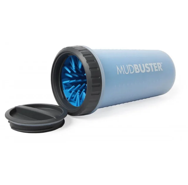 Лапомийка DEXAS MudBuster велика з кришкою, для собак, висота 22 см, діаметр 12 см, блакитна