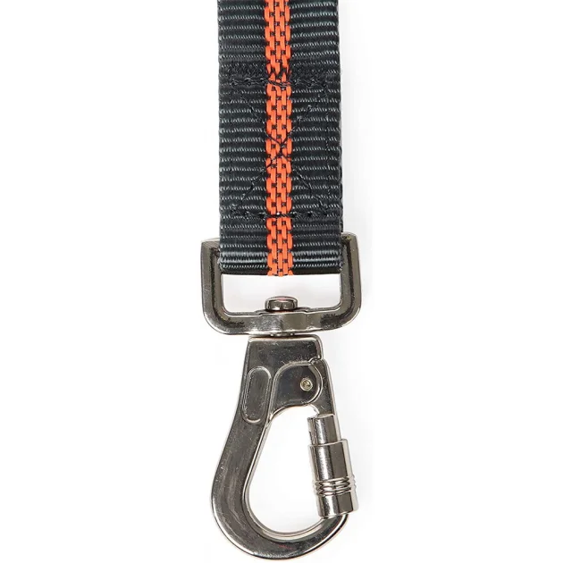 Поводок-перестежка DEXAS Off Leash для собак, нейлон, 1.8 м, серый-оранжевый