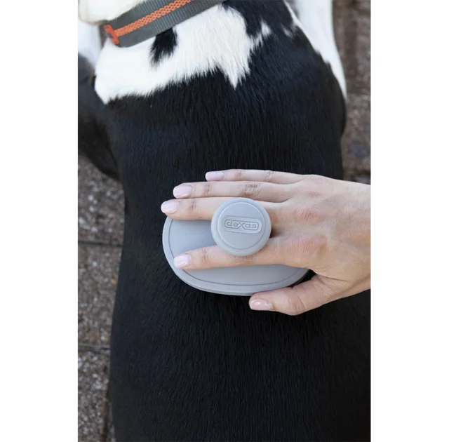 Щітка Dexas Brushbuster для купання собак, світло-сіра