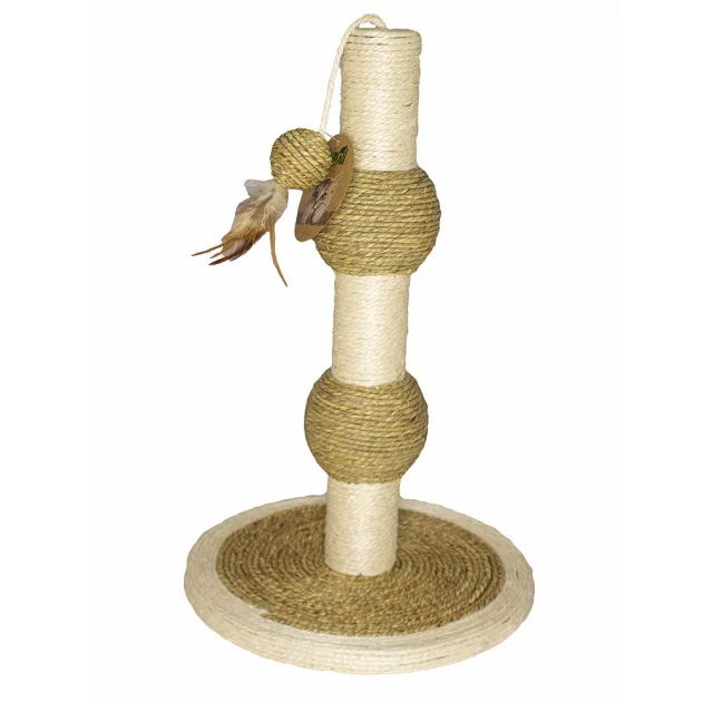 Когтеточка-столбик AnimAll, с мячиком, сизаль, 47 см