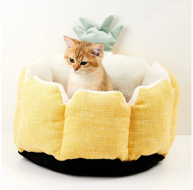 Кровать Petkit Pineapple Bed для кошек, жёлтый, 40×40×25 см