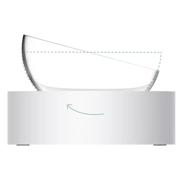 Миска Petkit Fresh Nano Pet Cat One Bowl Stand скляна на підставці, для котів, біла, 480 мл