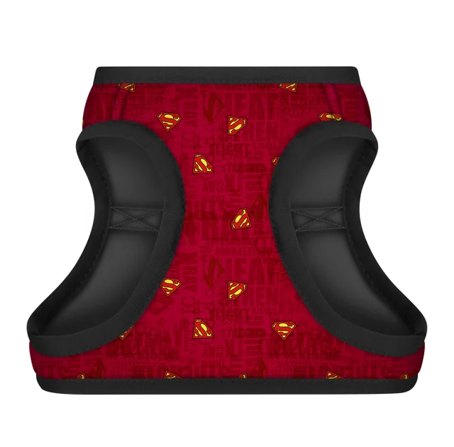 Шлея Waudog Clothes с QR паспортом для собак, рисунок Супермен красный, размер XS1, 18-20 см/24-27 см
