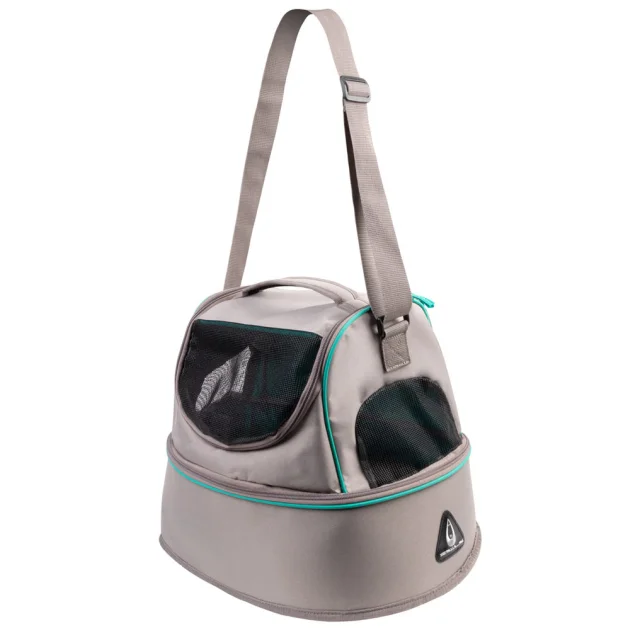 Сумка-переноска Collar для кошек и собак мелких пород, полиэстер, серая, 44×32×32 см