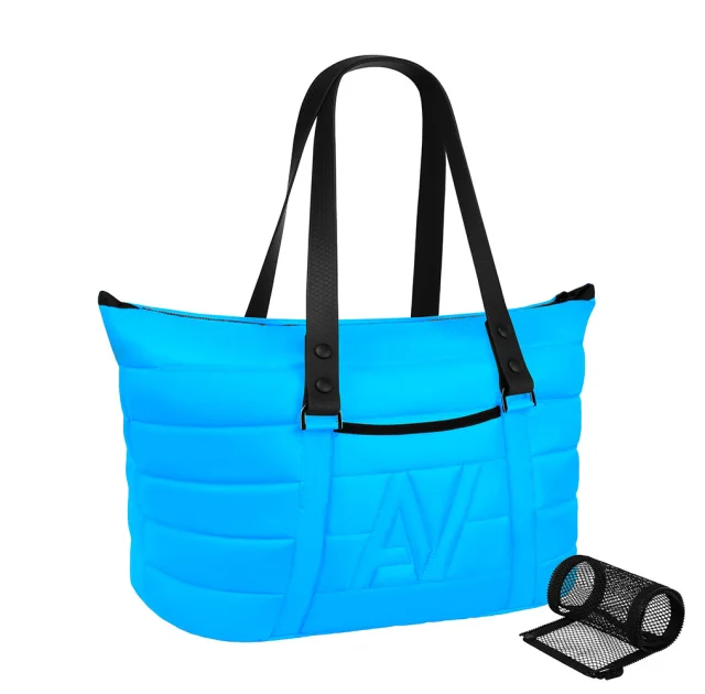 Сумка-переноска AiryVest для кошек и собак мелких пород, нейлон, голубой, 38×29×21 см