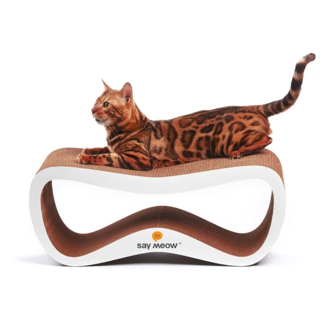 Когтеточка-лежанка Say Meow Grace для кошек, гофрокартон, 67×27×24 см