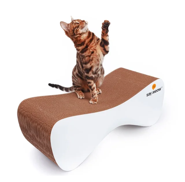 Кігтеточка-лежанка Say Meow Cloud для котів, гофрокартон, 61×21×24 см