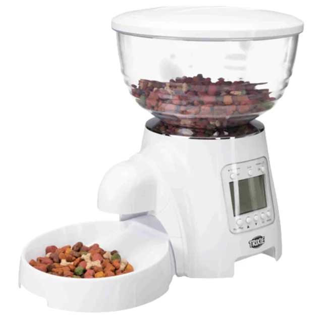 Кормушка-автомат Trixie TX7 для собак и кошек, белая, 5 л, 40×26×34 cм