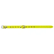 Ошейник Trixie кожаный, с заклепками для собак, 38-48 см х 22 мм, желтый