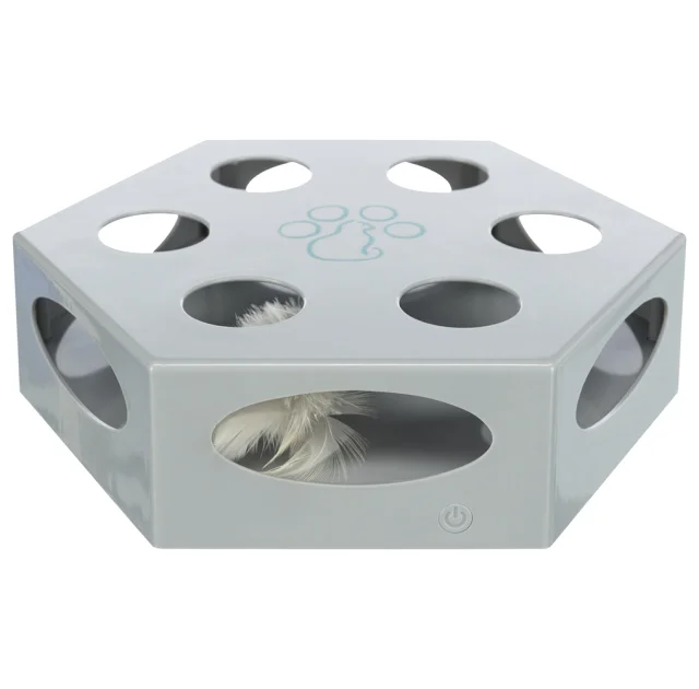 Игрушка Trixie urning Feather для кошек, серый, 22 см
