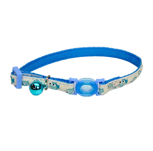 Безпечний нашийник Coastal Fashion Safe Cat Collar для котів, світловідбиваючий, блакитний, 1×20-30 см