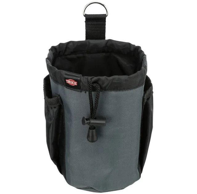 Сумка для прогулок с собакой Trixie Baggy, нейлон/полиэстер, черная/серая, 8 х 15 см