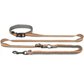 Поводок для пробежек Trixie нейлон, 1.33-1.80 м, толщина 20 мм, графит с оранжевым