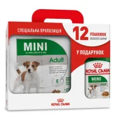 Сухой корм Royal Canin Mini Adult для собак мелких пород, 4 кг + 12 паучей в подарок