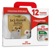 Сухой корм Royal Canin Jack Russel Terrier Adult для джек рассел терьера, 3 кг + 12 паучей в подарок